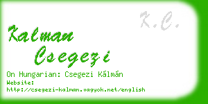 kalman csegezi business card
