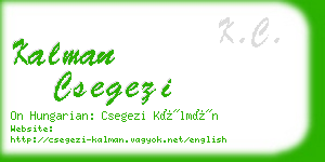kalman csegezi business card